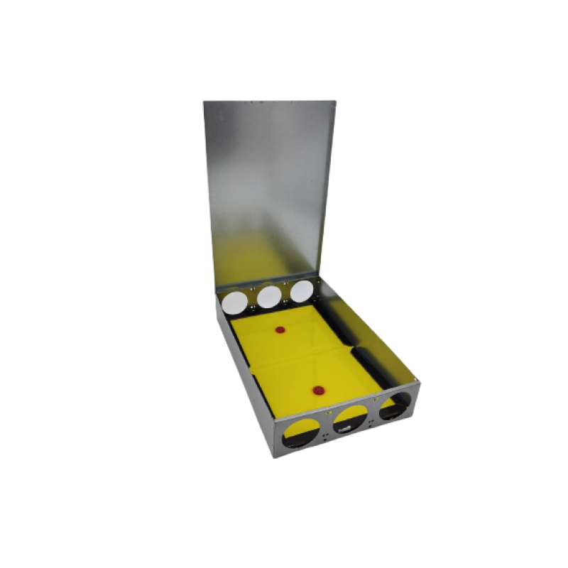 SafePRO® 3孔金屬鼠盒防塵罩(內附2隔板)
