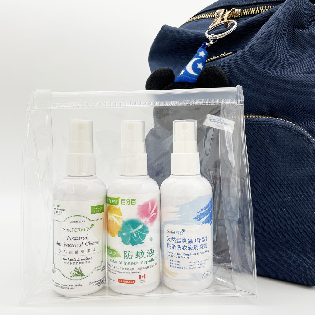 旅遊防護三寶 (臭蟲噴劑、防蚊液、抗菌液組合)